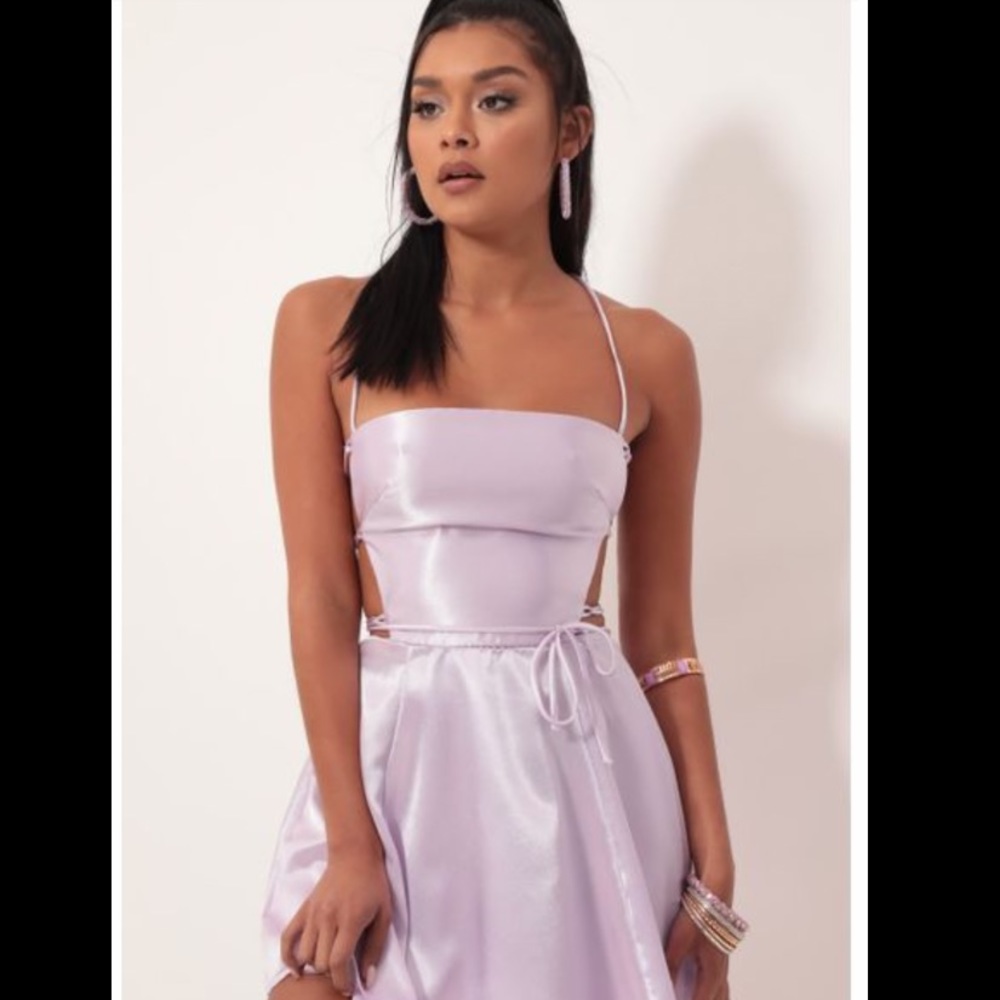 Cutout A line dress in lavender 💜